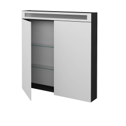 Dreja - Dvojdverová zrkadlová skrinka AIR GA2OE 80 - N03 Graphite (239329)