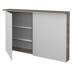 Dreja - Dvojdverová zrkadlová skrinka ASTON GA2OE 120 - D03 Cafe (135393)