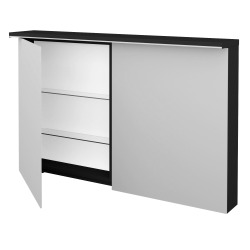 Dreja - Dvojdverová zrkadlová skrinka ASTON GA2OE 120 - L03 Antracit vysoký lesk (241568)