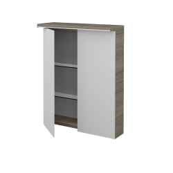 Dreja - Dvojdverová zrkadlová skrinka ASTON GA2OE 60 - D03 Cafe (135188)