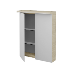 Dreja - Dvojdverová zrkadlová skrinka ASTON GA2OE 60 - D04 Dub (135195)