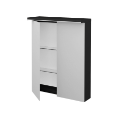 Dreja - Dvojdverová zrkadlová skrinka ASTON GA2OE 60 - L03 Antracit vysoký lesk (241087)