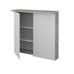 Dreja - Dvojdverová zrkadlová skrinka ASTON GA2OE 80 - D01 Betón (135232)