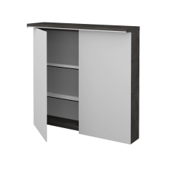 Dreja - Dvojdverová zrkadlová skrinka ASTON GA2OE 80 - D16  Tmavý betón (241186)