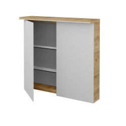 Dreja - Dvojdverová zrkadlová skrinka ASTON GA2OE 80 - D22 Karamel (462697)