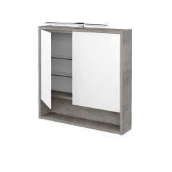 Dreja - Dvojdverová zrkadlová skrinka FOCUS GA2NOE 70 - D01 Betón (282905)