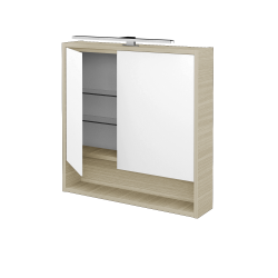 Dreja - Dvojdverová zrkadlová skrinka FOCUS GA2NOE 70 - D04 Dub (283681)