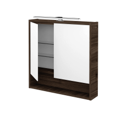 Dreja - Dvojdverová zrkadlová skrinka FOCUS GA2NOE 70 - D25 Teak (466077)