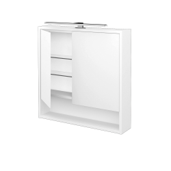 Dreja - Dvojdverová zrkadlová skrinka FOCUS GA2NOE 70 - N01 Biela lesk (283902)