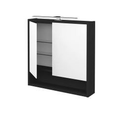 Dreja - Dvojdverová zrkadlová skrinka FOCUS GA2NOE 70 - N03 Graphite (283865)