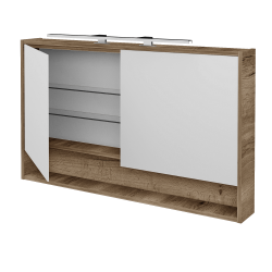 Dreja - Dvojdverová zrkadlová skrinka FOCUS GA2OE 120 - D21 Tobacco (284565)