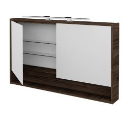 Dreja - Dvojdverová zrkadlová skrinka FOCUS GA2OE 120 - D25 Teak (466343)