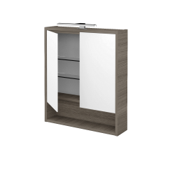 Dreja - Dvojdverová zrkadlová skrinka FOCUS GA2OE 60 - D03 Cafe (283421)