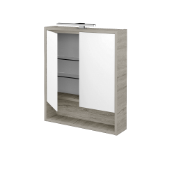 Dreja - Dvojdverová zrkadlová skrinka FOCUS GA2OE 60 - D05 Oregon (283445)