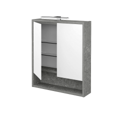 Dreja - Dvojdverová zrkadlová skrinka FOCUS GA2OE 60 - D20 Galaxy (283520)