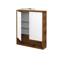 Dreja - Dvojdverová zrkadlová skrinka FOCUS GA2OE 60 - D27 Cognac (465964)