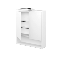 Dreja - Dvojdverová zrkadlová skrinka FOCUS GA2OE 60 - M01 Biela mat (283575)