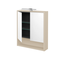 Dreja - Dvojdverová zrkadlová skrinka FOCUS GA2OE 60 - M19 Cream mat (514594)