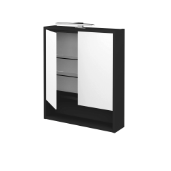 Dreja - Dvojdverová zrkadlová skrinka FOCUS GA2OE 60 - N03 Graphite (283612)