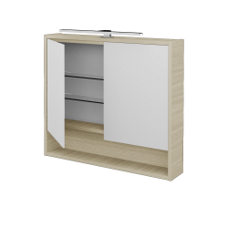 Dreja - Dvojdverová zrkadlová skrinka FOCUS GA2OE 80 - D04 Dub (283940)