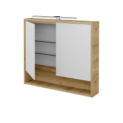 Dreja - Dvojdverová zrkadlová skrinka FOCUS GA2OE 80 - D22 Karamel (466190)