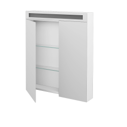 Dreja - Dvojdverová zrkadlová skrinka MAX GA2NO 70 - N01 Biela lesk (69134)