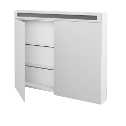 Dreja - Dvojdverová zrkadlová skrinka MAX GA2O 100 - N01 Biela lesk (141707)