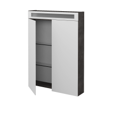 Dreja - Dvojdverová zrkadlová skrinka MAX GA2O 60 - D16  Tmavý betón (237462)