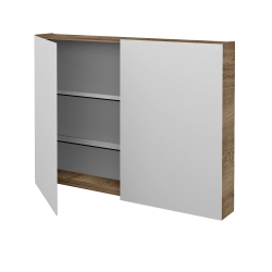 Dreja - Dvojdverová zrkadlová skrinka PREMIUM GA2E 100 - D21 Tobacco (282585)