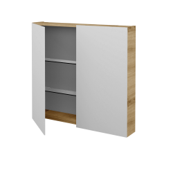 Dreja - Dvojdverová zrkadlová skrinka PREMIUM GA2E 80 - D22 Karamel (463328)