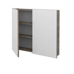 Dreja - Dvojdverová zrkadlová skrinka Q GA2 80 - D03 Cafe (136512)