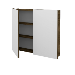 Dreja - Dvojdverová zrkadlová skrinka Q GA2 80 - D21 Tobacco (281885)