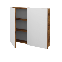 Dreja - Dvojdverová zrkadlová skrinka Q GA2 80 - D27 Cognac (467173)