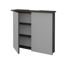 Dreja - Dvojdverová zrkadlová skrinka SANI GA2O 80 - D16  Tmavý betón (236885)