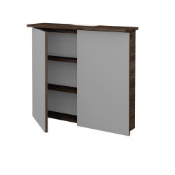 Dreja - Dvojdverová zrkadlová skrinka SANI GA2O 80 - D25 Teak (466688)