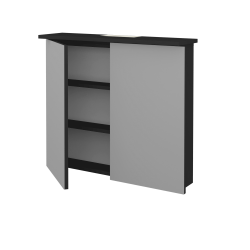 Dreja - Dvojdverová zrkadlová skrinka SANI GA2O 80 - N03 Graphite (236946)