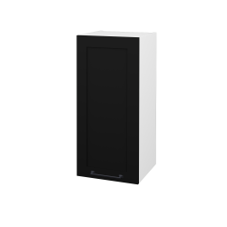 Dreja - Horna kúpeľňová skrinka PORTO SYD 50 - N01 Biela lesk / Úchytka T37 / M17 Čierna mat / Levé (569518OL)