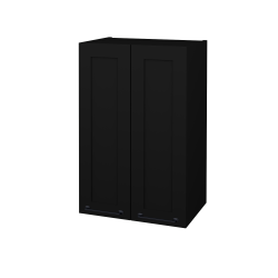 Dreja - Horná kúpeľňová skrinka PORTO SYD2 50 - L17 Čierna vysoký lesk / Úchytka T37 / L17 Čierná vysoký lesk (567071O)