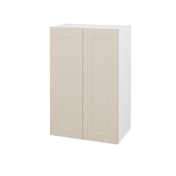 Dreja - Horná kúpeľňová skrinka PORTO SYD2 50 - N01 Biela lesk / Úchytka T00 / M19 Cream mat (566258X)