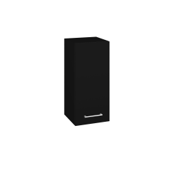 Dreja - Horná skrinka DOS SYD 35 - L17 Čierna vysoký lesk / Úchytka T03 / L17 Čierná vysoký lesk / Pravé (461294CP)