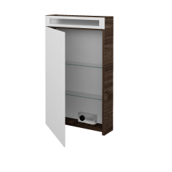 Dreja - Jednodverová zrkadlová skrinka AIR GAOE 50 - D25 Teak / Levé (463748L)