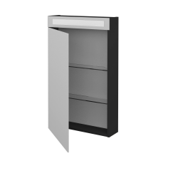 Dreja - Jednodverová zrkadlová skrinka AIR GAOE 50 - N03 Graphite / Levé (238728)