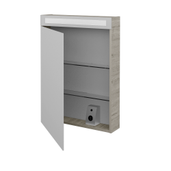 Dreja - Jednodverová zrkadlová skrinka AIR GAOE 60 - D05 Oregon / Levé (134853)