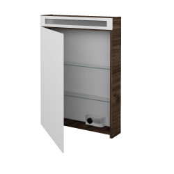 Dreja - Jednodverová zrkadlová skrinka AIR GAOE 60 - D25 Teak / Levé (463830L)