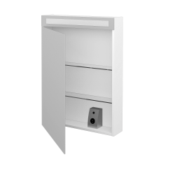 Dreja - Jednodverová zrkadlová skrinka AIR GAOE 60 - M01 Biela mat / Levé (238827)