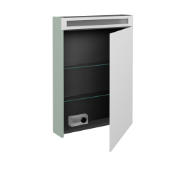 Dreja - Jednodverová zrkadlová skrinka AIR GAOE 60 - M20 Mint grey mat / Pravé (513863P)