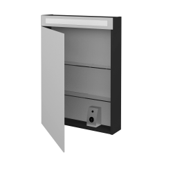 Dreja - Jednodverová zrkadlová skrinka AIR GAOE 60 - N03 Graphite / Pravé (238841P)