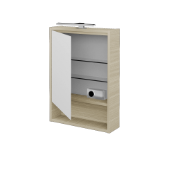 Dreja - Jednodverová zrkadlová skrinka FOCUS GAOE 50 - D04 Dub / Levé (282936)