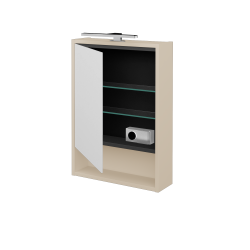 Dreja - Jednodverová zrkadlová skrinka FOCUS GAOE 50 - M19 Cream mat / Levé (514532L)