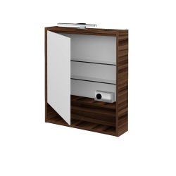 Dreja - Jednodverová zrkadlová skrinka FOCUS GAOE 60 - D06 Orech / Levé (283209)